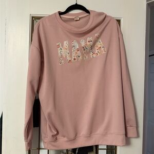 SHEIN Blush 'MAMA' Graphic Sweater
